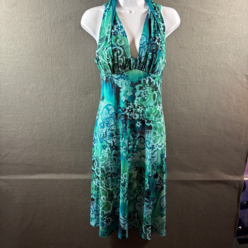 vtg y2k connected apparel babydoll dress 6 blue fairy whimsigoth festival floral